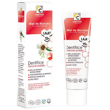 DENTIFRICO ENCIAS SENSIBLES MIEL MANUKA IAA15+ 75m.  COMPTOIRS & COMPAGNIES
