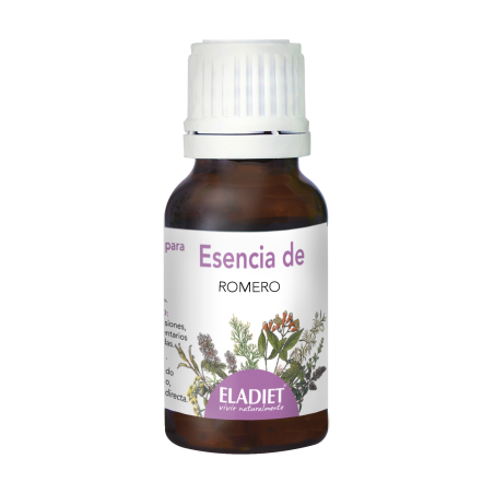 Aceite de Esencial de Romero Bio - 15 ml - Mejora el Sistema Inmunológico y el Normal Funcionamiento del Tracto Digestivo - Ayuda a Abrir tus Vías Respiratorias - Eladiet
