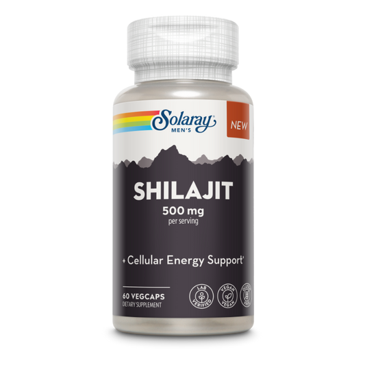 Shilajit Premium 500 mg Solaray – 30 Cápsulas Veganas Energéticas