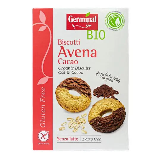 Galletas de avena sin gluten con cacao bio 250 g Germinal