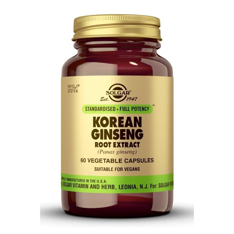 SOLGAR GINSENG COREANO-raiz-(panax ginseng ) 60veg.