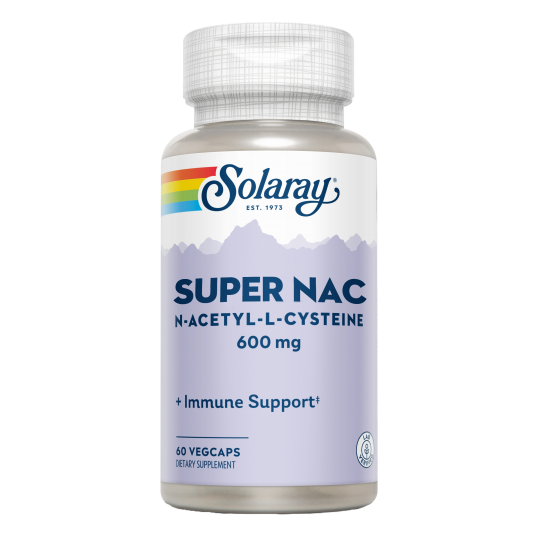 NAC 600 mg Super Suplemento Solaray – 60 Cápsulas Vegetales