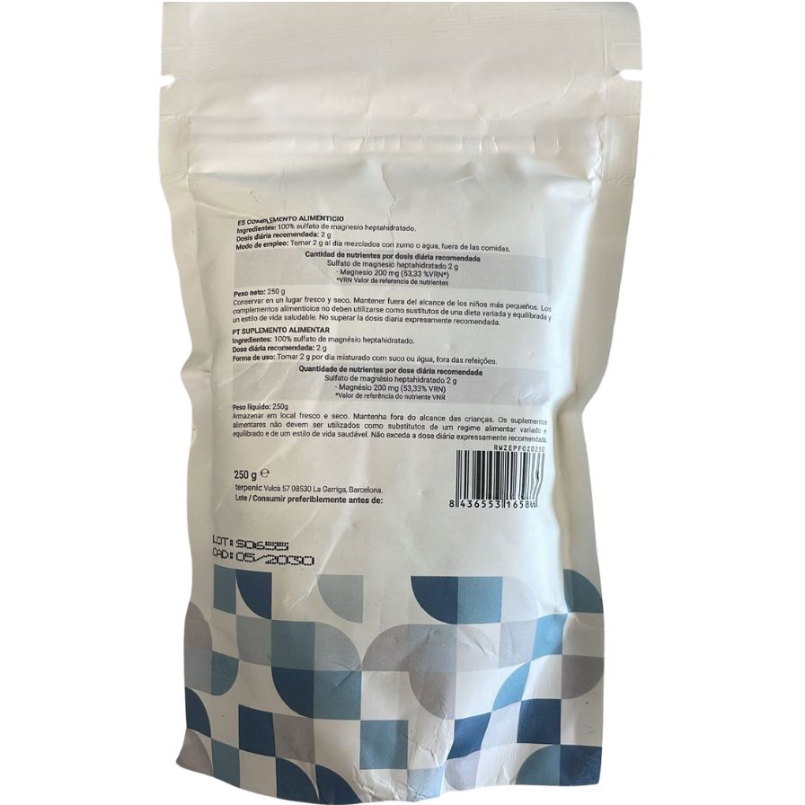 Sal de Epsom 250g Terpenic Labs