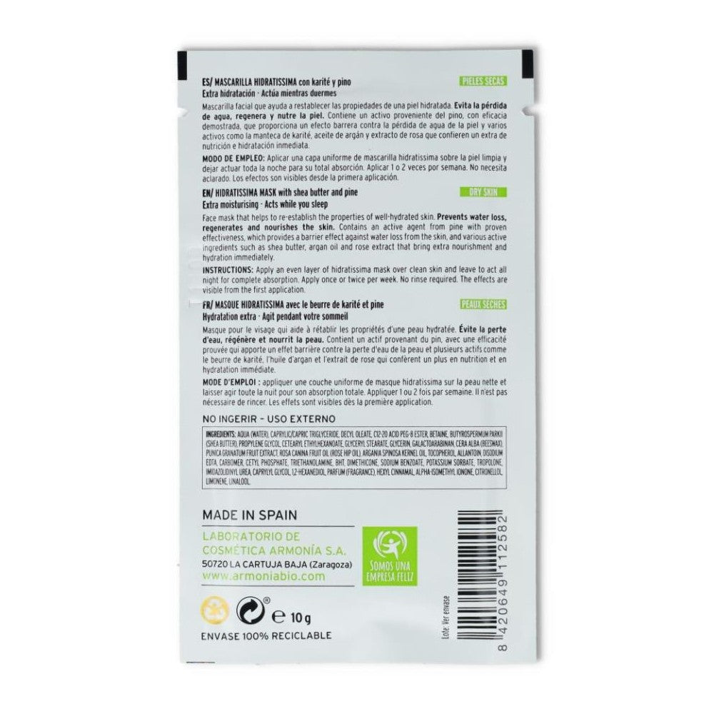 ARMONIA MASCARILLA HIDRATISSIMA NOCHE 1UD