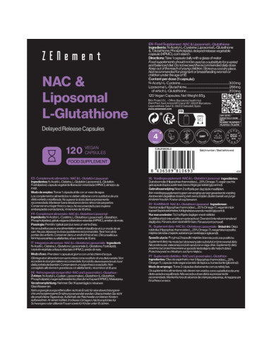 ZENEMENT NAC+L- GLUTATION LIPOSOMAL 120 vcaps.