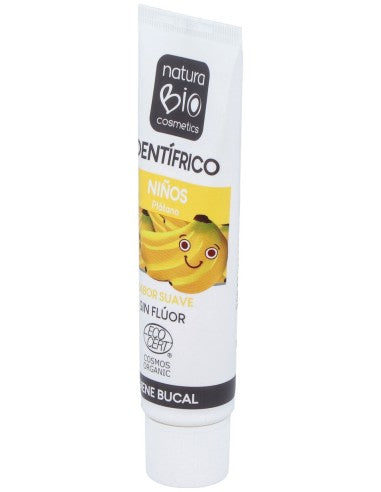 Dentífrico Niños Plátano Sin Fluor - 50Ml. Naturabio Cosmetics