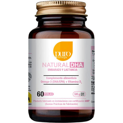 Natural DHA Embarazo y Lactancia 60 perlas Puro Omega