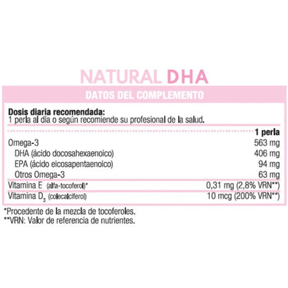 Natural DHA Embarazo y Lactancia 60 perlas Puro Omega