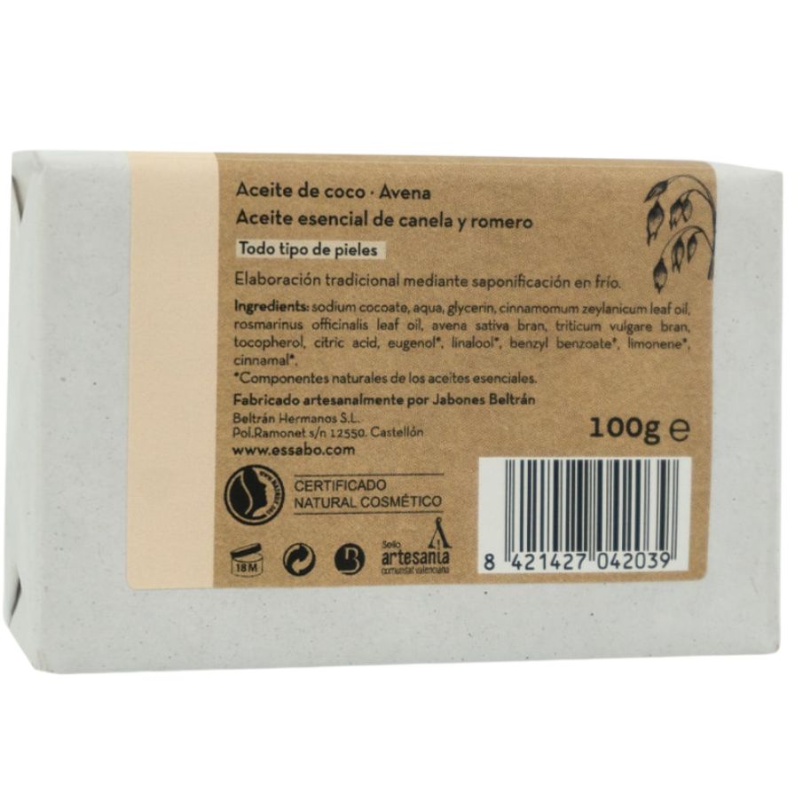 Essabó JABON Artesano Avena Estuche 100 gr, Estándar, Único