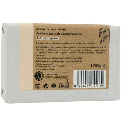 Essabó JABON Artesano Avena Estuche 100 gr, Estándar, Único