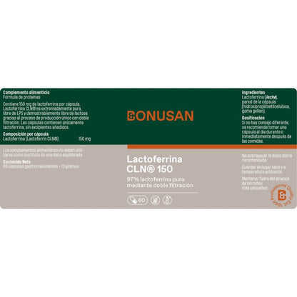Lactoferrina 150Mg 60caps Bonusan