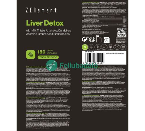 Detox Higado 180caps ZENement