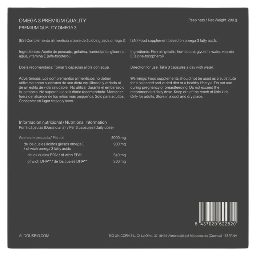 Aldous Bio - Omega 3 - 210 Weichkapseln 290 g
