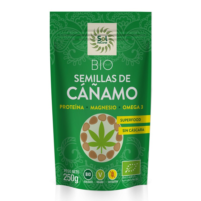 Semillas de cáñamo Sol Natural 250 g