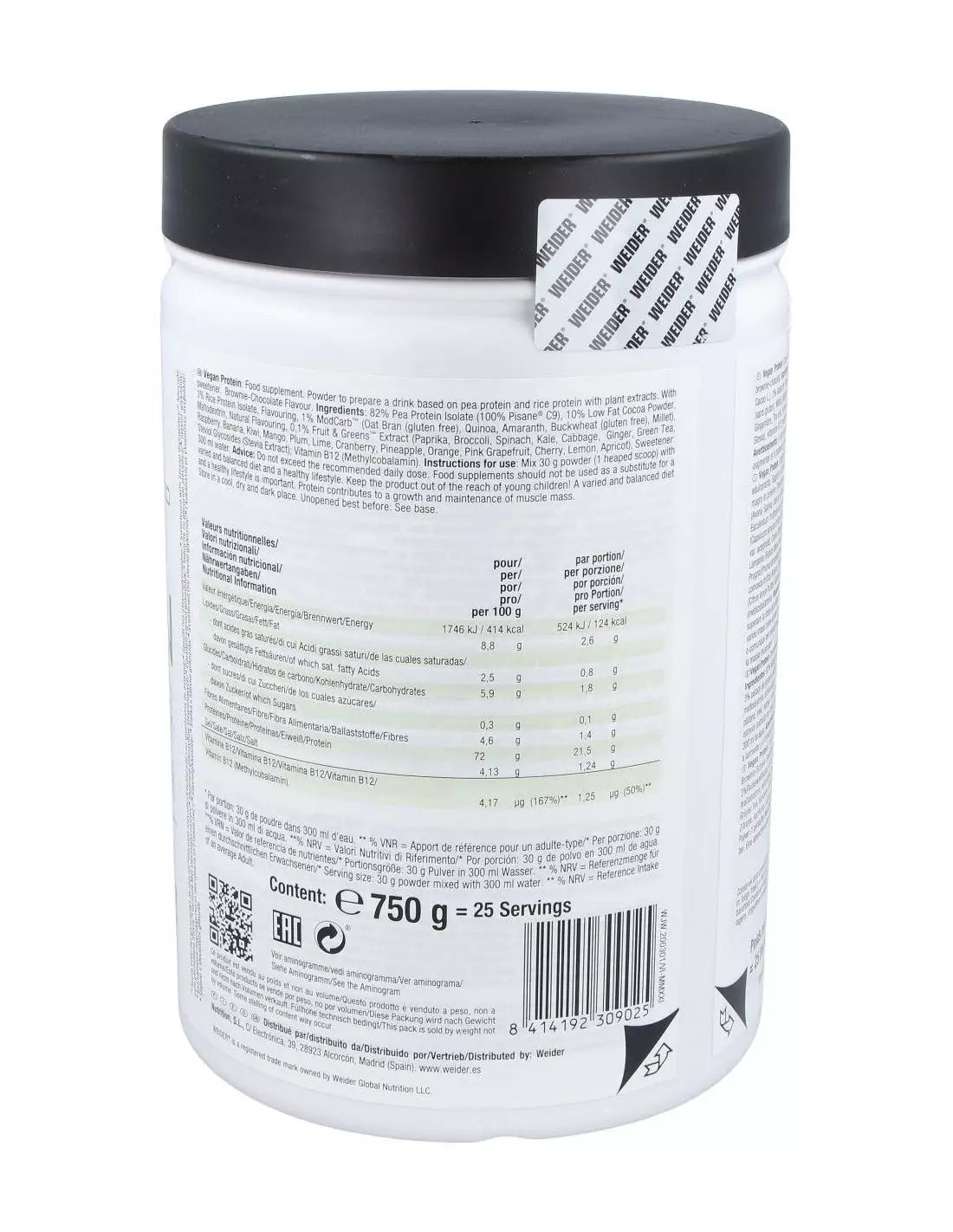 VEGAN PROTEIN WEIDER CHOCO