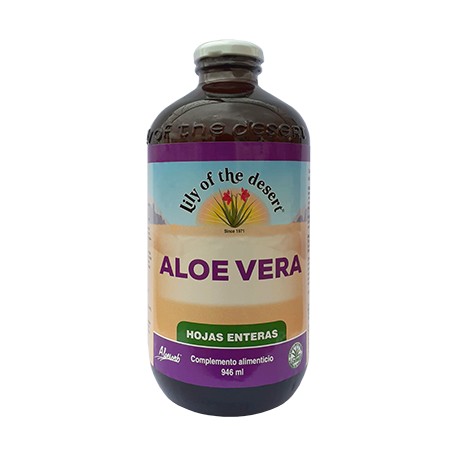 ZUMO DE ALOE VERA (VIDRIO) HOJA ENTERA 946 ml