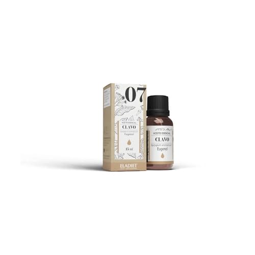 Aceite Esencial de Clavo Bio - 15 ml - Ayuda a Reducir la Sensación de Pesadez en el Estómago - Contribuye al Buen Funcionamiento de tus Vías Respiratorias - Cuida y Protege tus Encías - Eladiet