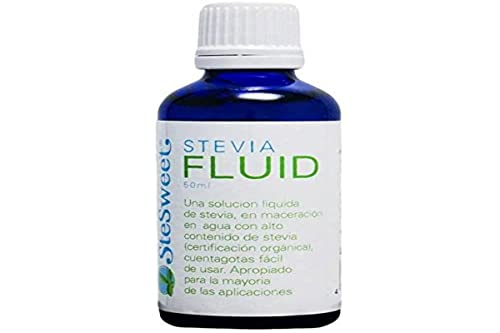 SteSweet - Stevia Fluid - 100% Natural - Alternative Sweetener to Sugar - Fights Diabetes - Antioxidant and Diuretic Properties - Suitable for Vegans - 50 ml