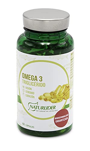 Naturlider - Omega 3 - Aceite de pescado - Beneficios para la Visión, Cerebro y Corazón - 60 Cápsulas