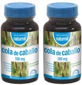 NATURMIL Cola de Caballo 500 mg Pack de (2), 180 comprimidos, adecuado para veganos, tolerado por diabéticos,