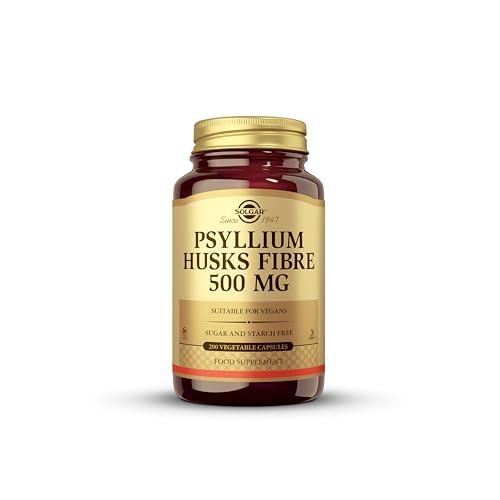 Solgar Fibra de cáscaras de Psyllium 500 mg Cápsulas vegetales - Envase de 200