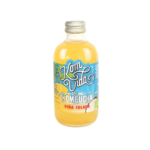 Té kombucha. Komvida. Kit sabor Piña Colada. 12 botellas de 250 ml. Envío en frío.