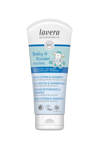 Champú y loción de lavado neutro para bebés y niños Lavera 200 ml