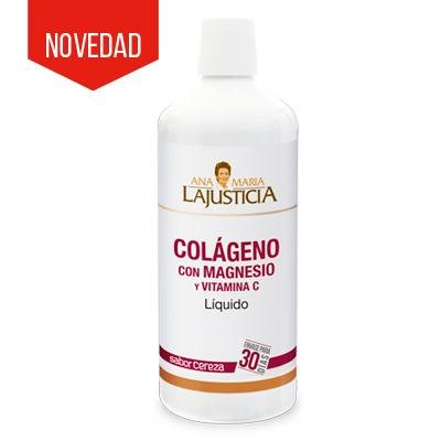 Colágeno con Magnesio y Vitamina C Líquido Bebible (Sabor Cereza) 1 L de Ana Maria Lajusticia