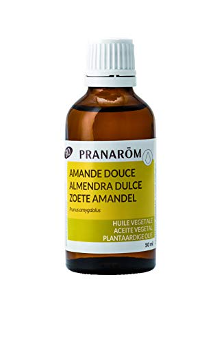 PRANARÔM - Aceite Vegetal - Almendra Dulce 100% Bio - Prunus Amygdalus - Obtenido por Primera Presión en Frío del Fruto del Almendro - Para Pieles Secas y Sensibles - 50ml.