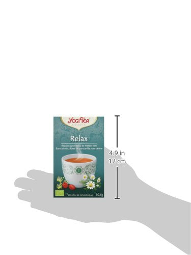 Yogi Tea – Relax, ayurvedischer Kräutertee mit Lindenblüten, Kamillenblüten und Rosa Canina – 17 Beutel, 30,6 g