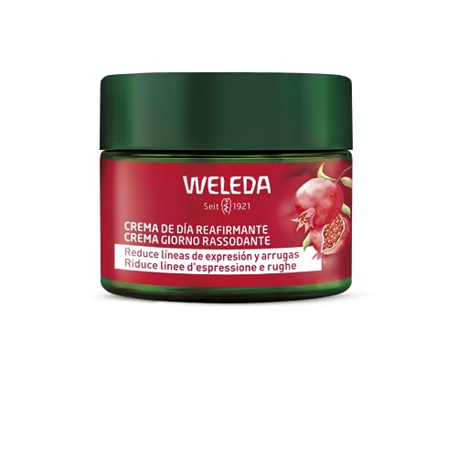 Weleda - Crema de Día Reafirmante de Granada, Reduce Líneas de Expresión y Arrugas, Reafirma, Ilumina y Protege de la Luz Azul, con Aceite de Granada y Péptidos de Maca - 40 ml