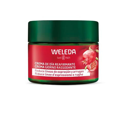 Weleda - Crema de Día Reafirmante de Granada, Reduce Líneas de Expresión y Arrugas, Reafirma, Ilumina y Protege de la Luz Azul, con Aceite de Granada y Péptidos de Maca - 40 ml