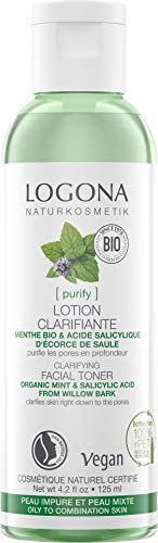 LOGONA TONICO PURIFICANTE Menta-Acido salicilico 125ml, Negro, 125 ml (Paquete de 1)