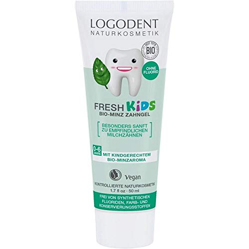 LOGONA DENT. NIÑOS Menta S/Fluor 50ml, Negro, Único