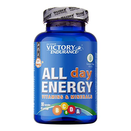 VICTORY ENDURANCE Con 12 Vitaminas, 9 Minerales Y Antioxidantes Que Provienen Del Té Verde, All Day Energy, 90 Cápsulas