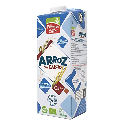 La Finestra Sul Cielo Bebida de Arroz con Calcio Bio, 1L