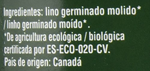 Granovita - Lino Germinado Molido - 100 % Natural - Rico en Omega 3 - Fuente de Proteínas - Mejora la Absorción de Nutrientes - Origen Vegetal - Apto para Veganos - 500 g