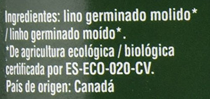 Granovita - Lino Germinado Molido - 100 % Natural - Rico en Omega 3 - Fuente de Proteínas - Mejora la Absorción de Nutrientes - Origen Vegetal - Apto para Veganos - 500 g