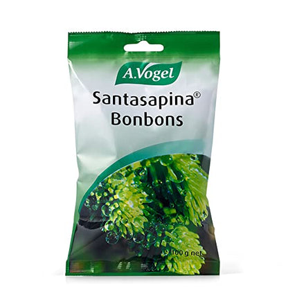 Santasapina Bonbons | Caramelos rellenos de yemas de abeto, miel pura y jugo de pera | 100 gr | A.Vogel