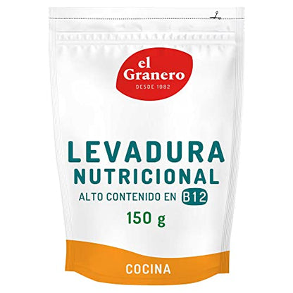 El Granero Integral - Levadura Nutricional - 150 g - Alto Contenido en Vitamina B12 - Contribuye al Metabolismo Energético Normal - Excelente Fuente de Proteínas - Apto para Consumo Vegano