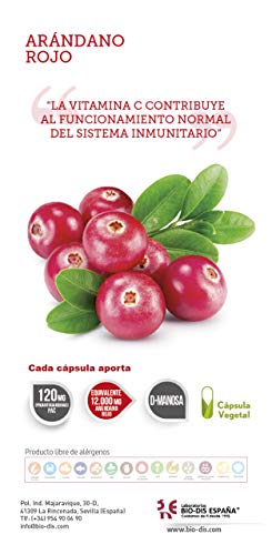 Nature Essential | Arándano Rojo 12.000 mg | Cápsulas Vegetales | Extracto Seco | Ayuda a Reforzar el Sistema Inmune y la Salud del Tracto Urinario | Rico en Vitamina C y D-Manosa