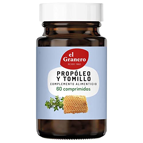 El Granero Integral - Propóleo con Tomillo - 60 Cápsulas - Elaborado con Extractos Secos de Propóleo y Tomillo - Alto Contenido en Vitaminas - Ayuda a Reforzar el Sistema Inmune
