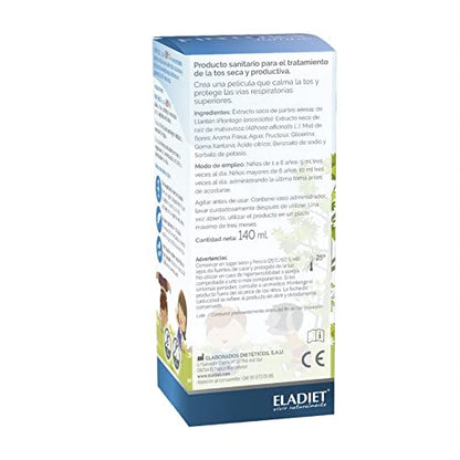 Producto Sanitario Fintuss Jarabe para Niños - Complemento Alimenticio con Miel - 140 ml - Ayuda a Suavizar y Despejar la Garganta - Efecto Calmante y Protector - Eladiet