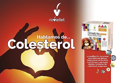 Novadiet - OMETRIX Càpsulas con Aceite de Salmón, Lino, Onagra, Oliva, Girasol y Vitamina E, Para una Salud Cardiovascular Óptima, Ayuda Niveles de Colesterol y Triglicéridos Saludables - 60 Cápsulas