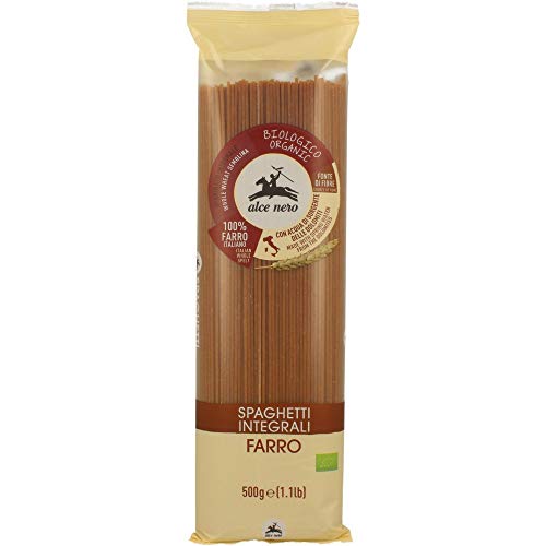 SPAGHETTI 100% FARRO INTEGRALE BIO ALCE NERO 500G