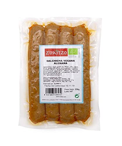 ZUAITZO SALCHICHA VEGANA ALEMANA 230 GRS