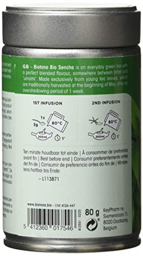 BIOTONA Sencha 80g Eco, Negro, Estandar