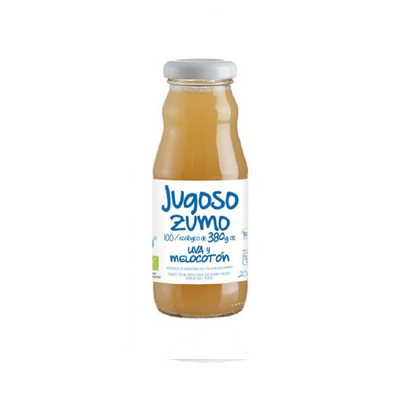 Jugoso Zumo de Uva-Melocotón Bio, 100% Exprimido 200 ml