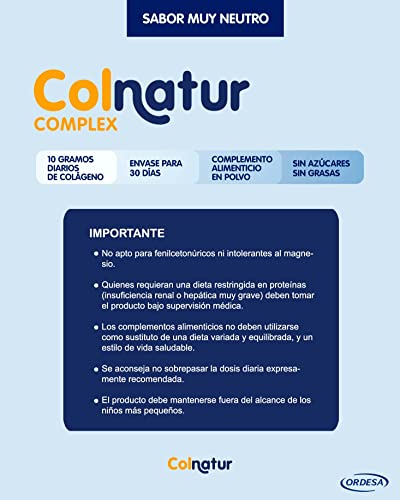 Colnatur Complex Neutro 3PACK - Colágeno con Magnesio y Vitamina C para Músculos y Articulaciones - 3 Botes de 330g - Amazon Exclusive