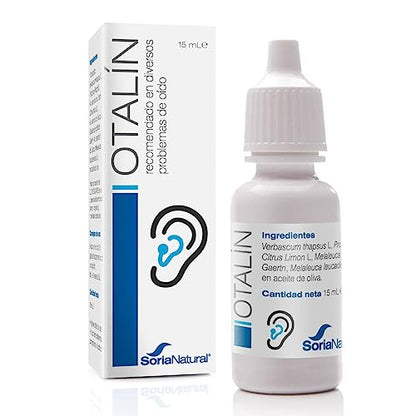 Soria Natural Otalin New - Mejora la Salud del Oído - Prevención y Tratamiento - 100% Natural con Propóleo y Aceites esenciales - Salud Auditiva - Botella de 15ml